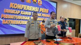 Kapolres Jepara AKBP Wawan Andi Susanto saat ungkap kasus persetubuhan anak. (Dok.Iat)