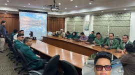 Dimas Hendro Irawan saat melaksanakan benchmarking di International Islamic University Malaysia (IIUM). (Dok.Ist)