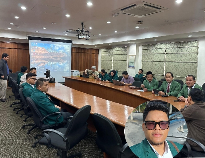 Dimas Hendro Irawan saat melaksanakan benchmarking di International Islamic University Malaysia (IIUM). (Dok.Ist)