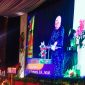 Bupati Grobogan Sri Sumarni, saat memberikan sambutan Perayaan Natal Bersam di gedung Dewi Sri Purwodadi, Grobogan. Jumat (17/1/2025).