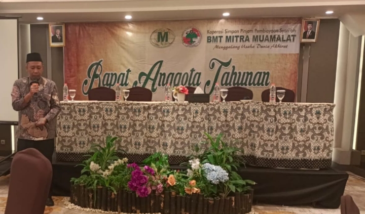 Suasana rapat tahunan KSP BMT Mitra Muamalat Kudus. Sabtu (18/1/2025).