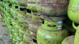 Foto tumpukan tabung gas elpiji 3 kg. (Dok.Ist)
