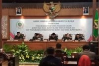 Foto: DPRD Blora saat menggelar rapat paripurna dalam acara Pengumuman Penetapan Pasangan Calon Bupati dan Wakil Bupati Terpilih Kabupaten Blora 2024.