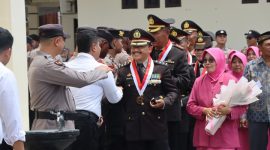 Foto: pelepasan anggota purna tugas di Pendopo Parama Satwika Polres Demak. (Dik. Ist)