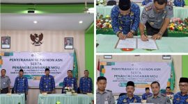 Foto: Kegiatan saat Lapas Kelas II B Pati menandatangani MoU dengan Kemenag Pati, sekaligus serahkan SK PAI Non-ASN. (Dok. Ist)