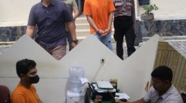 Foto kolase: Pengedar sabu saat diamankan Satreskrim Polres Demak. (Dok. Ist)