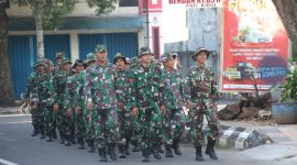 Foto: Kodim Pati saat latihan Ketahanan Mars (Han Mars) tanpa beban dalam rangka Penilaian Siap Jasmani Militer (PSJM). (Dok. Ist)