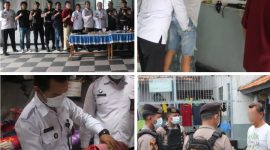 Foto: Lapas Kelas II B Pati bersama Polresta Pati, saat menggelar sidak gabungan di blok hunian Lapas Pati. 
