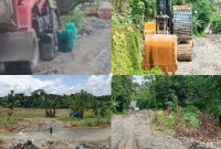 Kolase foto lokasi di lokasi tambang galian c.