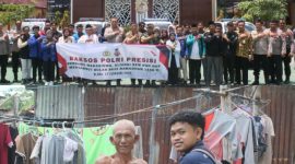 Foto: Kegiatan Baksos Polres Blora Bersama Anggota BEM dari IAI Khozinnatul 'Ulum dan STAIM Blora serta OKP di Aula Aryaguna, Kamis pagi (27/2/2025).