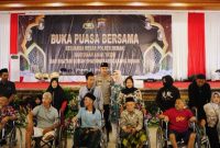 Kegiatan Polres Demak buka puasa bersama dengan Yatim piatu dan penyandang disabilitas, sekaligus berikan santunan.