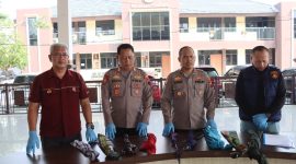 Foto: Sartreskrim Polres Demak saat ungkap aksi perang sarung di jalan sawah.