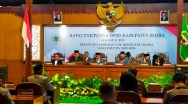 Foto: Suasana rapat paripurna DPRD Kab. Blora, penyampaian visi dan misi Bupati Blora masa jabatan 2025-2030.