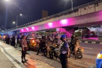 Polrestabes Semarang saat melaksanakan giat patroli sahur.