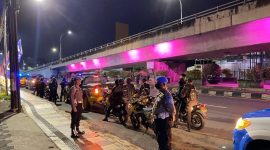 Polrestabes Semarang saat melaksanakan giat patroli sahur.
