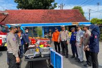 Satlantas Polres Blora Polda Jawa Tengah, saat membentuk Satgas Quick Response (penanganan cepat) Penanganan Kemacetan dan Kecelakaan Lalu Lintas. Berlokasi di Mako Satlantas Polres Blora. Selasa (11/3/2025).