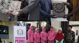 Kegiatan baksos Polres Demak dengan mahasiswa di pesisir pantai.