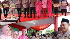 Kegiatan Bazar Ramadan Polrestabes Semarang bersama jajaran Polri Nasional.