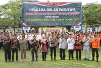 Forkopimda Demak saat Apel Gelar Pasukan Operasi Ketupat Candi 2025.