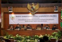Rapat Paripurna DPRD, Sampaikan LKPJ Bupati Blora Tahun Anggaran 2024.