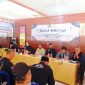 Pengurus Ikatan Pencak Silat Indonesia (IPSI) saat halal bihalal di Rumah makan Kalkun, Jalan Tunjungan, Blora. Sabtu (26/4/2025).