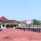 Ratusan personel Polres Jepara saat ikuti latihan pengendalian Massa (Dalmas).