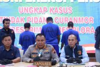 Kapolres Blora AKBP Wawan Andi Susanto, saat ungkap kasus curanmor.
