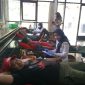 Nampak para peserta sedang donor darah di aula kantor KPH Randublatung.