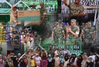 Kolase foto: Kegiatan Kasrem dan para Kasi Korem 073/Makutarama, Dandim serta Danramil jajaran Kodim 0714/Salatiga, saat penutupan rehabilitasi Panti Asuhan Masithoh di Kecamatan Tingkir, Kota Salatiga, dalam kegiatan karya bakti TNI.