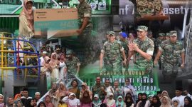 Kolase foto: Kegiatan Kasrem dan para Kasi Korem 073/Makutarama, Dandim serta Danramil jajaran Kodim 0714/Salatiga, saat penutupan rehabilitasi Panti Asuhan Masithoh di Kecamatan Tingkir, Kota Salatiga, dalam kegiatan karya bakti TNI.