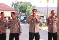 Kapolres Jepara AKBP Erick Budi Santoso, saat memimpin kegiatan Tactical Floor Game (TFG) sebagai bentuk kesiapan pengamanan seluruh rangkaian kegiatan May Day di Kudus.