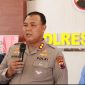 Kapolres Blora, AKBP Wawan Andi Susanto, saat konferensi pers ungkap kasus pencabulan anak dibawah umur.