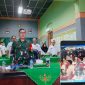 Dandim Pati Letkol Inf. Jon Young Saragi, saat hahal bihalal bersama Presiden RI, dan Purnawirawan Jenderal melalui virtual Zoom Meeting.