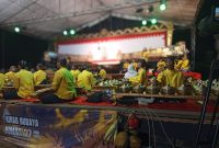 Pertunjukan wayang kulit di Desa Menawan, Kec. Gebog, Kab. Kudus 