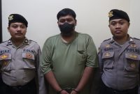 Satu pelaku penganiayaan saat diamankan Polres Demak.