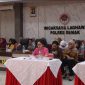 Ketua Bhayangkari Cabang Demak Ny. Victoria Ari, saat memberikan pandangan dalam acara 