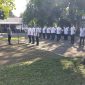 Mandor tanam milenial KPH Semarang saat apel dalam rangka menerima pembinaan motivasi. 