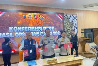 Polres Blora saat gelar konferensi pers berantas aksi premanisme.