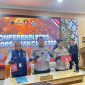 Polres Blora saat gelar konferensi pers berantas aksi premanisme.