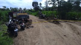 Suasana di area tambang galian C, usai terjadi insiden kecelakaan memakan korban jiwa.