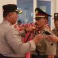 Kapolres Blora, AKBP Wawan Andi Susanto, saat pimpin Sertijab 3 Kapolsek.