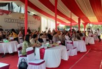 Perhutani KPH Telawa, saat menghadiri Ground breaking pembangunan gudang ketahanan pangan Polri di Jalan Karanggede-Gemolong, Desa Pakisan, Kecamatan Karanggede, Kabupaten Boyolali, Kamis (05/06/2025).
