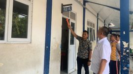 Petugas Polres Demak, saat melakukan penanganan kasus kekerasan di SMPN 1 Karangawen, Demak