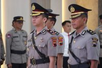 Polres Demak saat gelar Sertijab Wakapolres, PJU, dan Kapolsek Gajah.