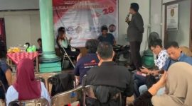 Suasana perayaan ulang tahun Media Cakrawala Merdeka ke 28 tahun.