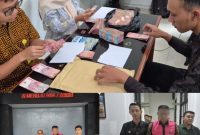 Foto kolase: MA Kades Cangkring, Kecamatan Tegowanu, saat diamankan Kejari Grobogan.