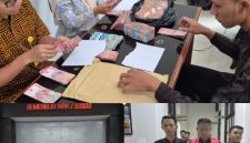 Foto kolase: MA Kades Cangkring, Kecamatan Tegowanu, saat diamankan Kejari Grobogan.