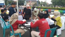 Polres Demak saat menggelar Car Free Day (CFD), Minggu (22/6) di Alun-alun Simpang Enam Demak.
