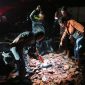 Polres Blora saat selidiki penyebab kebakaran yang hanguskan 2 rumah.