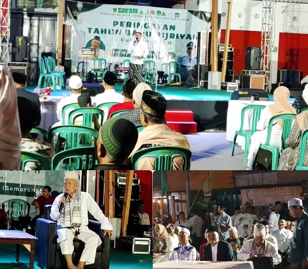 Suasana pengajian peringati tahun baru Islam di Desa Jepang, Kec. Jekulo, Kab. Kudus.